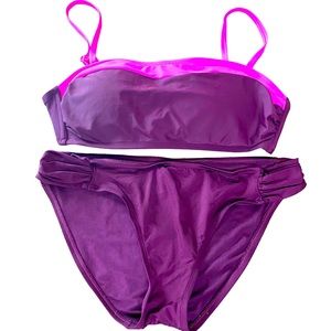🩷Women’s 💜Kona Sol 2 piece bikini Size:Large (both pieces) Purple and Pink!